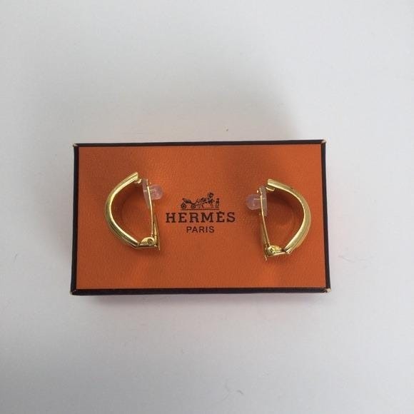 Hermes Vintage Cloisonne' Luxury Enamel Floral Clip On Earrings in original box - Picture 3 of 9